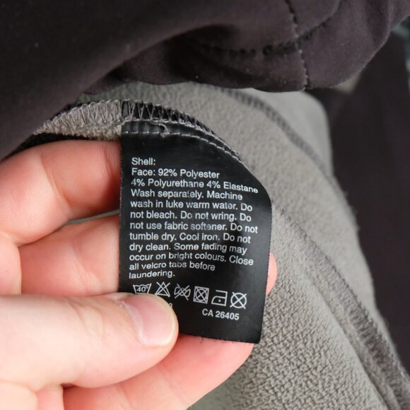 Helly Hansen Jacket Mens Small Black Softshell Windproof Fleece Lined Outdoor - Picture 10 of 11